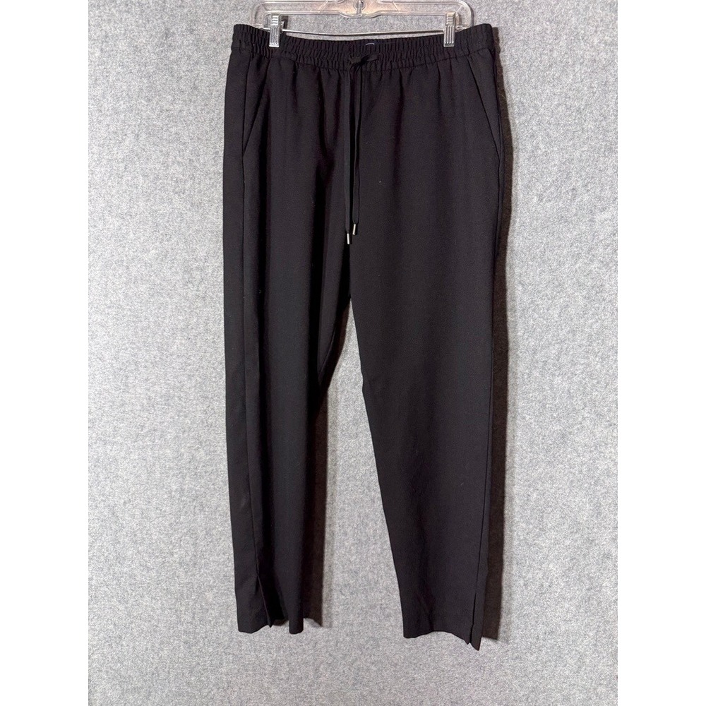 Gap Women Black Wool Blend Jogger Pants Size 12 Long Elastic Waist 534396-03 - Picture 2 of 9